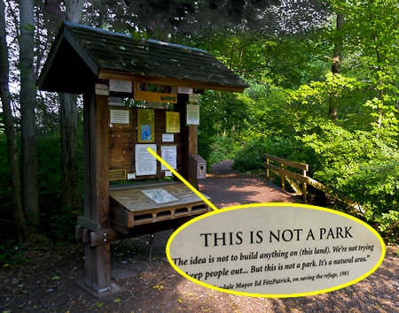 THIS IS NOT A PARK: The Kiosk at the entrance to the Celery Farm